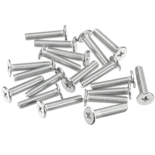 Unique Bargains M5x0.8x22mm Lot de 50 Vis Plates Rondes en Métal pour Machine à Entraînement Phillips