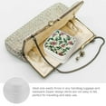 thumbnail image 3 of Autua Flowered Fabric Green Leaves Baroque Jewelry Storage Box White, 3 of 5