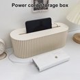 thumbnail image 3 of Caja de almacenamiento de cables aislada, a prueba de polvo con tapa, ideal para organizar cables en la mesa de la sala de estar, artículos para el hogar, 3 of 8