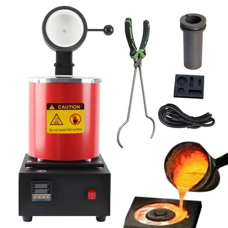Gold Smelting Furnace 3KG Electric Smelting Furnace with Graphite Crucible 1400W 2102 Metal Foundry Melting Furnace Machine lovely