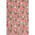 thumbnail image 2 of Dreamtimes Cartoon Puppy Pug Dog Pink Ball Kitchen Towels Dish Bar Tea Towel Dishcloths Set of 4 Super Absorbent Soft 18 x 28 inches, 2 of 7