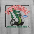 thumbnail image 2 of National Hot Rod Association Gatornationals Women's Athletic Heather Crew Neck Short Sleeve Crop Top-Medium, 2 of 4