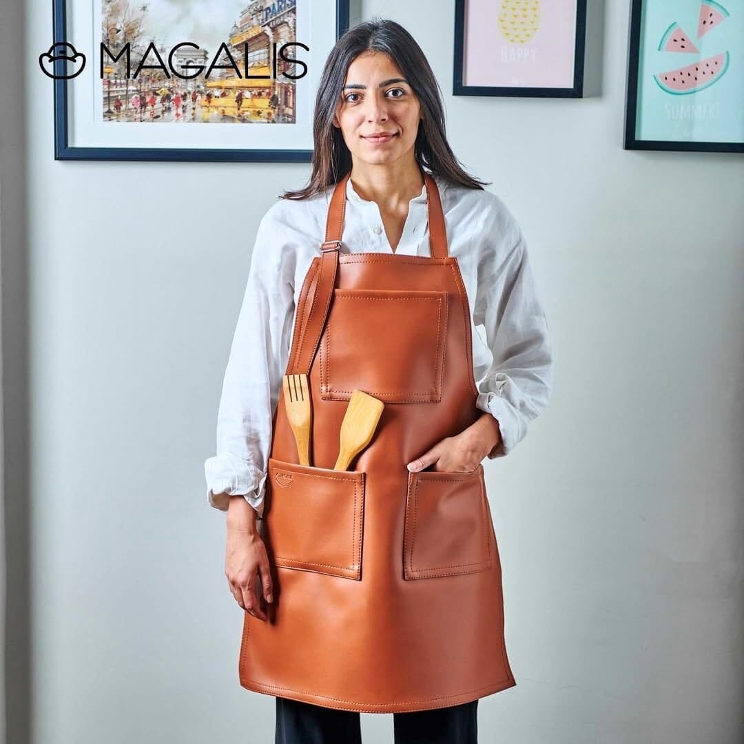 Magalis Premium Synthetic Leather Apron, Exclusively Made in Egypt