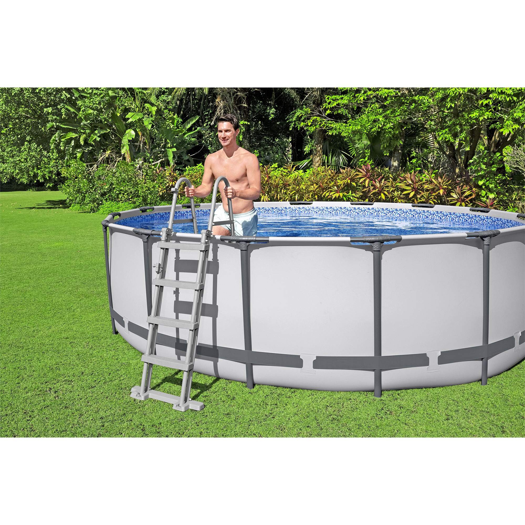 Bestway: Steel Pro MAX 15' X 48" Above Ground Pool Set - 4231 Gallon, Outdoor Family Pool, Corrosion & Puncture Resistant, Includes Filter, Pump, Ladder & Cover