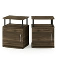 thumbnail image 4 of Furinno JAYA Engineered Wood End Table in Columbia Walnut/Black (Set of 2), 4 of 6