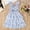 Blue, variant on Glisme Girls Dresses Toddler & Baby Sweet Floral Print Dress With Smocked Bodice Summer Princess Party Dress Blue Sundress Size 5-6 Years