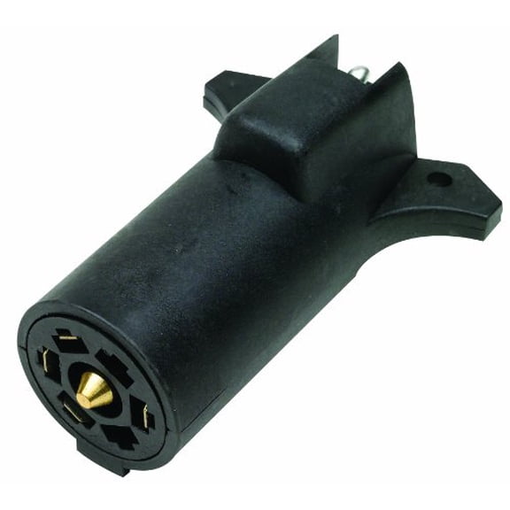 Attwood 7-5 Way Trail Adapter, Black - 14134-7