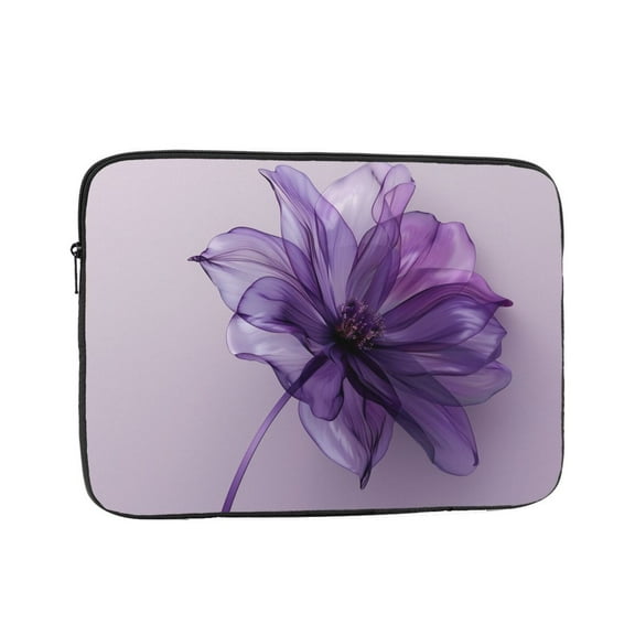 Purple Flower Laptop Sleeve Bag Compatible With MacBook Air / Pro iPad MateBook Tablet Surface HP Lenovo Dell ASUS Acer Laptop Computer Protective Size: 10 inch
