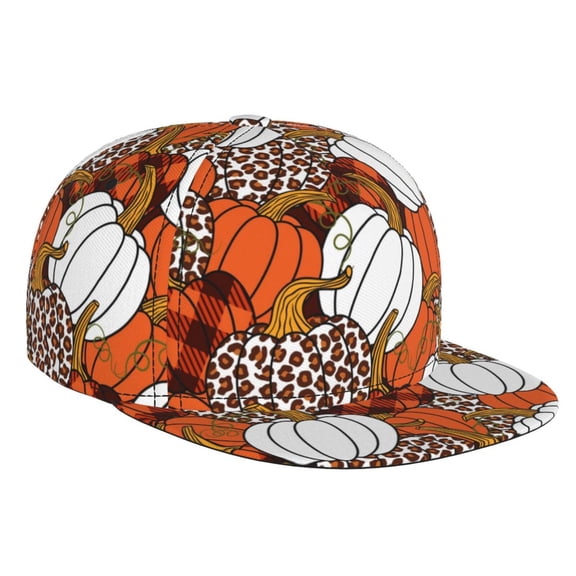 Hirioo Various Pumpkins for Baseball Cap Men Cap Flat Brim for Men Women Teens Adjustable Baseball Cap