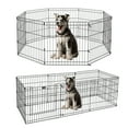 thumbnail image 2 of PEQULTI 30" Metal Dog Playpen 8-Panel (30" x 24") Foldable Pet Fence with Door for Indoor & Outdoor Use, 2 of 8