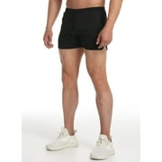 Hood Crew Mens Workout Shorts Fitness Runing Gym Traning Shorts with Pockets Black S