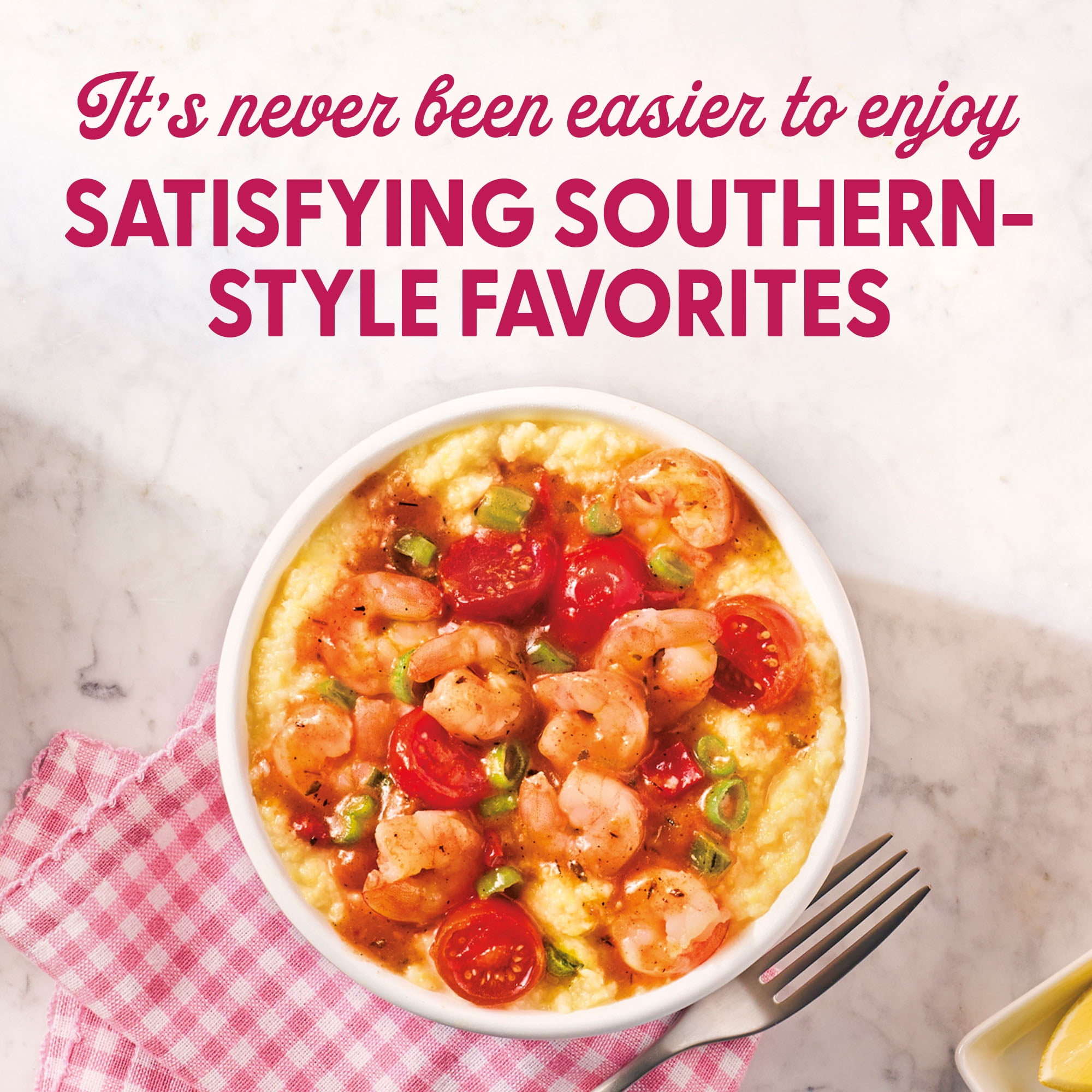 Dolly Parton's Shrimp & Grits With Cheese, Tomatoes, Scallions, Spicy Sauce 11 oz (frozen)