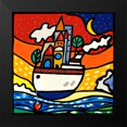 thumbnail image 2 of Wallas 12x12 Black Modern Framed Museum Art Print Titled - Navigare con amore, 2 of 5