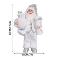 thumbnail image 2 of Statue de Père Noël Debout dans l'Eau Sac de Maintien de Père Noël Équipé d'Épinette Verte et de Baies Rouges Décorations d'Hiver pour Maison Fête de Noël Automne pour Arbres Jardin Statue d'Éléphant Extérieur Jardin Solaire, 2 of 3