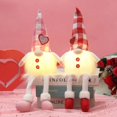 thumbnail image 6 of TETOU Valentines Day Decor Gnomes Plush with Lights Long-Legged Spring Light Up Swedish Tomte Elf Gnomes Ornament, 6 of 7