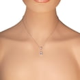 thumbnail image 3 of 925 Sterling Silver Rectangular Teardrop CZ Elegant Pendant Necklace, 18", 3 of 5