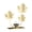 3, variant on Gold Leaves Sculptures Desktop Decoration Creative Moderns Home Decors Accent Metal Leaves Statue Ornament for Bookshelf