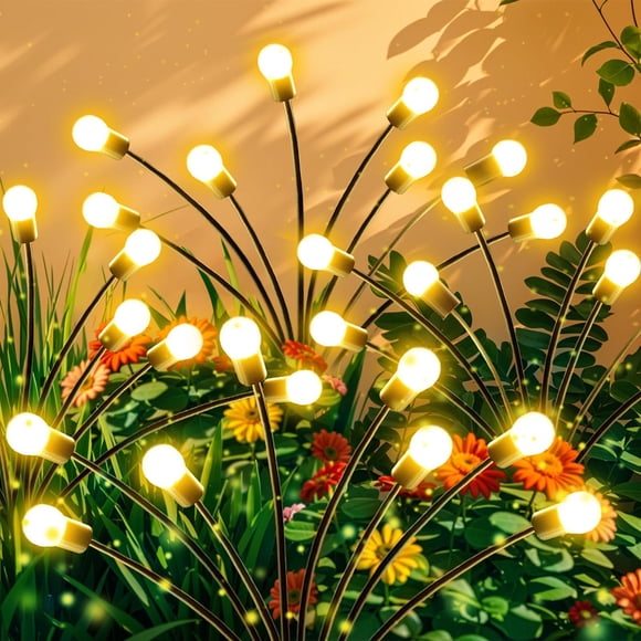 Luces solares de jardín OZS 48 LED (paquete de 6), impermeables para exteriores