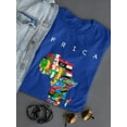 thumbnail image 3 of Africa Continent Map Graphic T-Shirt Women -Image by Shutterstock, Female Medium, 3 of 4