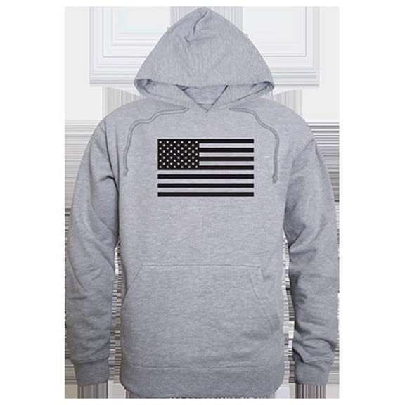 Tonal Flag Graphic Pullover Sweatshirt, Heather Gray - Small
