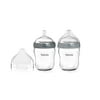 Baby Brezza Natural Glass Baby Bottle - Easiest to Clean - 8oz, 2 Pack