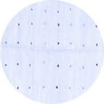thumbnail image 1 of Ahgly Company Indoor Round Solid Blue Modern Area Rugs, 6' Round, 1 of 4