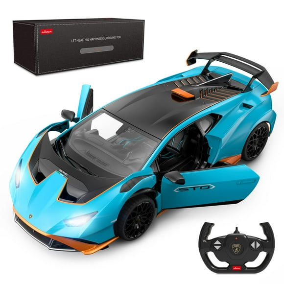 Lamborghini RC Car Rastar R/C 1/14 Lamborghini HuracÃ¡n STO Model Car Blue Lamborghini Toy Car 2.4Ghz Remote Control Car for Boys 8-12