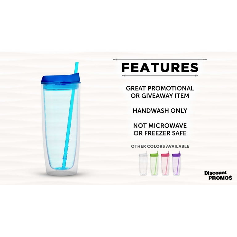 Tall Orbit Acrylic Tumblers 20 oz. Set of 10, Bulk Pack - Perfect for Iced  Coffee, Soda, Other Hot & Cold Beverages - Blue - Walmart.com