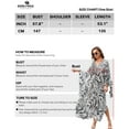 thumbnail image 6 of EDOLYNSA Plus Size Kaftan Dress for Women Swimwear Coverup Elegant Batwing Sleeve Beach Dress Tunic Black and White Printed Housewear, 6 of 9