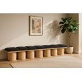 thumbnail image 2 of Meridian Furniture Pavilion Black Boucle Fabric Bench, 2 of 8