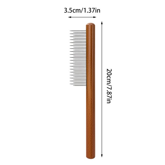 Cat Comb Detangling Flea And Removing Grooming Tool For And Adult Cats With Green Friendly Wood Handle