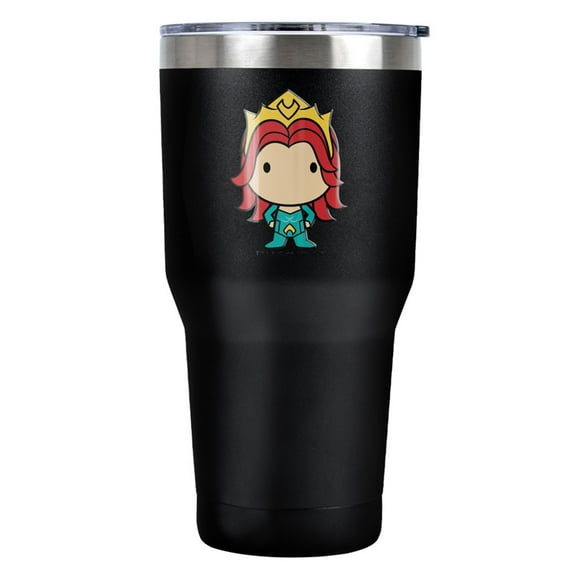 Aquaman Movie Mera Chibi Character Stainless Steel Tumbler 30 oz Coffee Travel Cup, Vacuum Insulated & Double Wall with Leakproof Sliding Lid