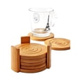 thumbnail image 4 of Posavasos elegantes de bambú, posavasos protectores para bebidas frías o calientes, juego de posavasos de bambú de construcción duradera que garantiza durabilidad y elegancia para su experiencia, 4 of 4