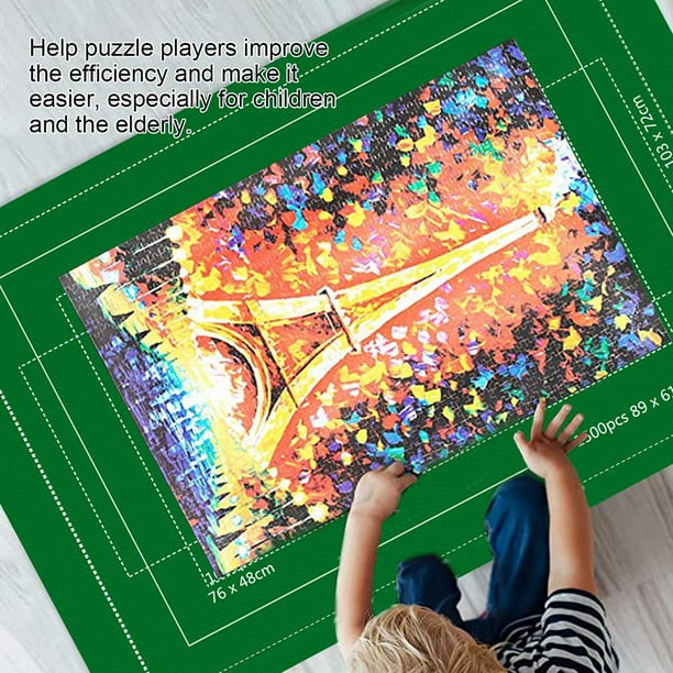 XZNGL Tapis de rangement pour rouleau de puzzle Jigroll jusqu'à 1500 pièces  avec sac de rangement à cordon 