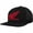 Black/Red, variant on Licensed Honda Wing Flat Bill Snapback Hat Black/Red