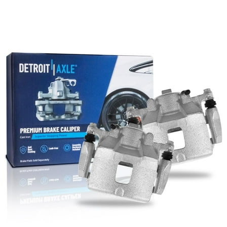 Detroit Axle - 2pc Front Brake Calipers for Chevrolet Cobalt Pontiac G5 Pursuit Saturn Ion Brake Calipers with Brackets Replacement