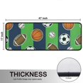 thumbnail image 5 of Kitchen Rugs Sets Of 2,Green Striped Sports Balls Pattern Anti Fatigue Kitchen Mat Rugs Non Slip Washable,Decorative Kitchen Floor Mats for Kitchen,Sink,Laundry,17"x47"+17"x47", 5 of 5
