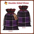 thumbnail image 4 of Color Matching Linen Bundle Mouth Gift Bag Can Be Used For Daily Small Items Purple Buffalo Plaid Check Tartan Scotland_1 Medium, 4 of 8