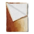 thumbnail image 2 of Honeycomb Soft Flannel Fleece Throw Blanket, Abstract Geometry Pattern Abstract Style Illustration Hexagons, Cozy Plush for Indoor and Outdoor Use, 70" x 90", Brown Umber, by Ambesonne, 2 of 5