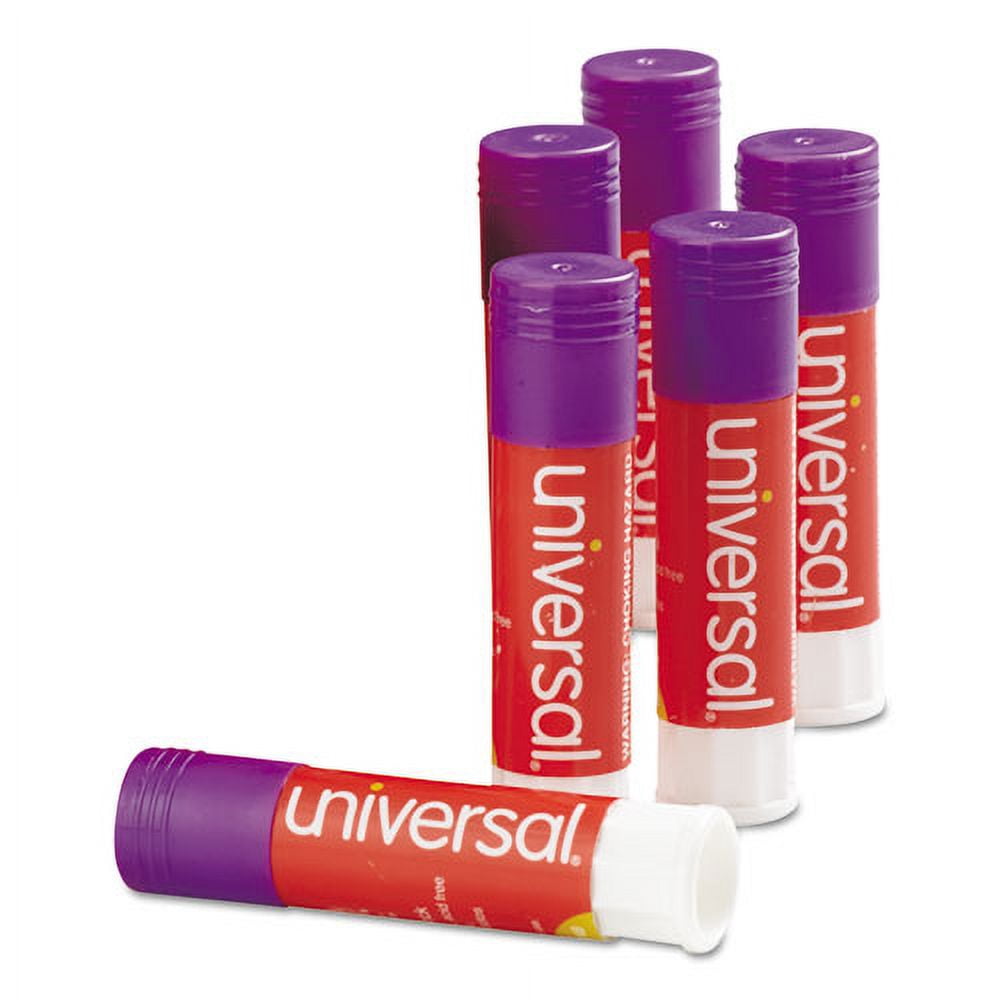 Glue Stick, 0.28 Oz, Applies Purple, Dries Clear, 12/pack | Bundle of 5 Packs