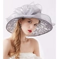 thumbnail image 4 of Women's Organza Hat Derby Fascinator for Tea Party Bridal Wedding Dress Hat, 4 of 6