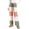 thumbnail image 2 of Nokdvo Womens Christmas Pajama Pants Fall Winter Lightweight Flannel Plaid Bottom Pants Elastic Waist Loose Super Soft Sleepwear,Mint Green 2XL, 2 of 7