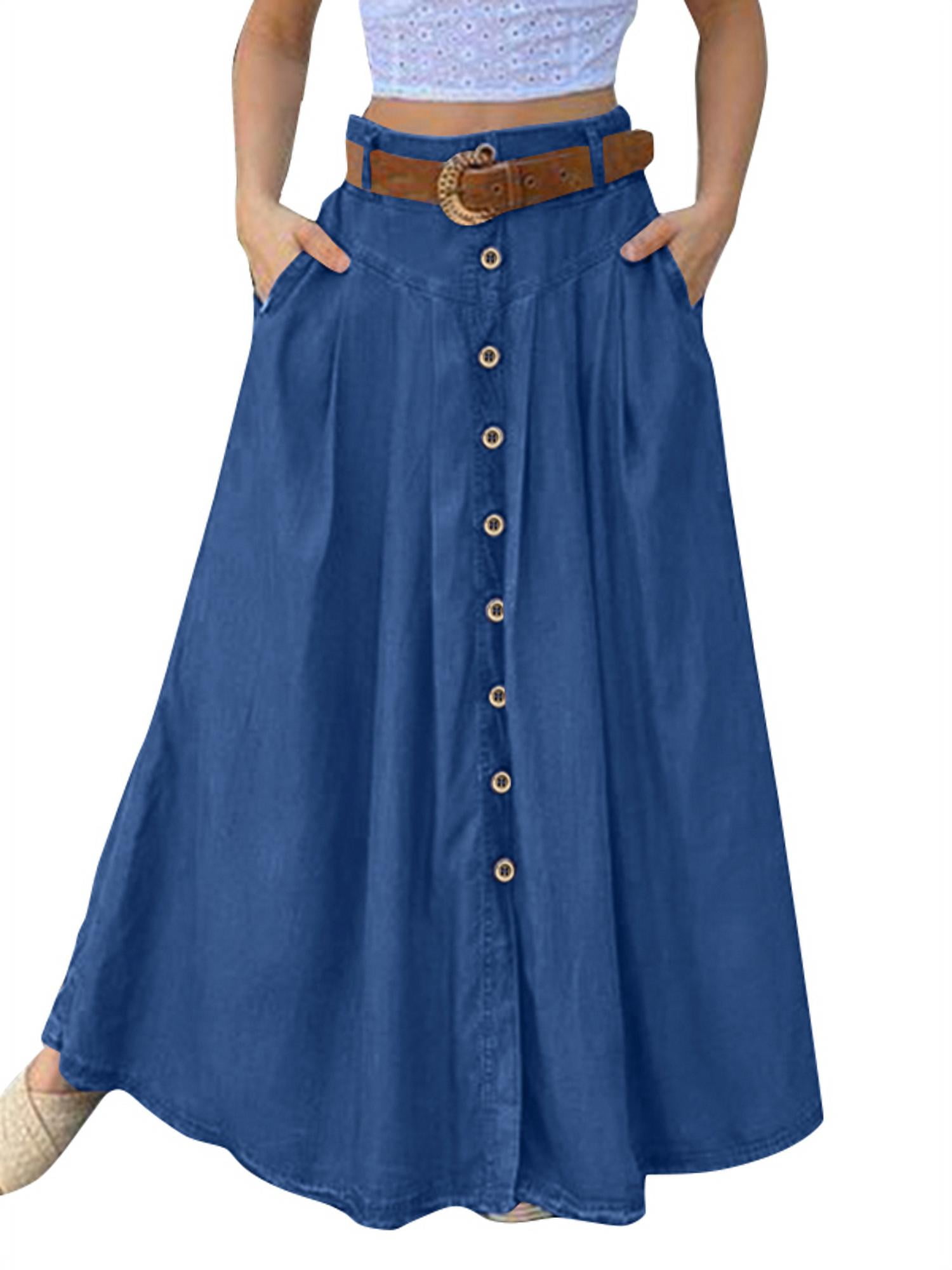 Zenana Smocked Waist Side Slit Maxi Skirt With Pockets