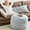 Light Grey, variant on Boho Ottoman Living Room Furniture 26"x18" Large Round Ottomans Pouf Couch Foot Rest Grey Pouf Ottoman Foot Rest with Foam Chunk Filling Pouffe Ottomans Stuffed Foot Rest Poufs for Couch