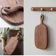 thumbnail image 3 of Small Walnut Wooden Cutting Board for Bread Vegetables & Fruits Dinner Cheese Board 15.2x7.3 Inches, 3 of 5