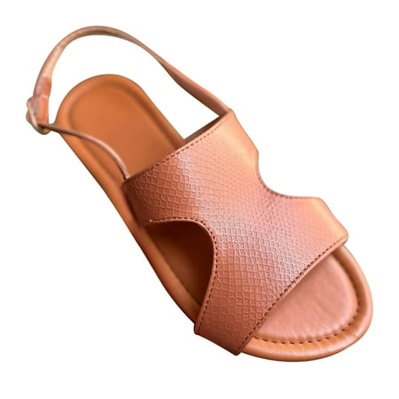 

Holiday Savings Deals! Kukoosong Sandals Women Beach Sandals Summer Non-Slip Causal Slippers Flat Sandals for Women Brown 37