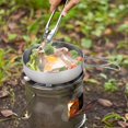 thumbnail image 4 of LAICAIW Camping Cooking Pot Stainless Steel Pot 2pcs Camping Cookware Set Stainless Steel Pot Pan Cooking Set with Foldable Handles Mesh Carry Bag, 4 of 6