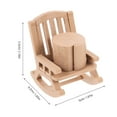 thumbnail image 2 of SHOWERORO Coffee Colored Miniature Rocking Chairs And Table 1 Set For Home Decor 5.50X5.00X4.20CM, 2 of 6