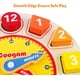 thumbnail image 5 of Juguete educativo, reloj de clasificación de formas diseñado para enseñar a decir la hora, de madera con piezas extraíbles, mejora la motricidad fina, reconocimiento de números, 12 ranuras para, 5 of 5