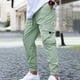 thumbnail image 1 of Pantalones largos estilo cargo para hombre, informales, holgados, con bolsillos y cordón, para ejercicio al aire libre, de poliéster., 1 of 8